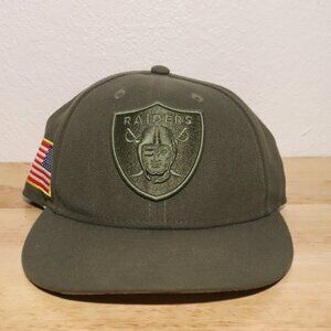 Raiders 59Fift yNew Era NFL Salute To Service Hat Military Olive Green L